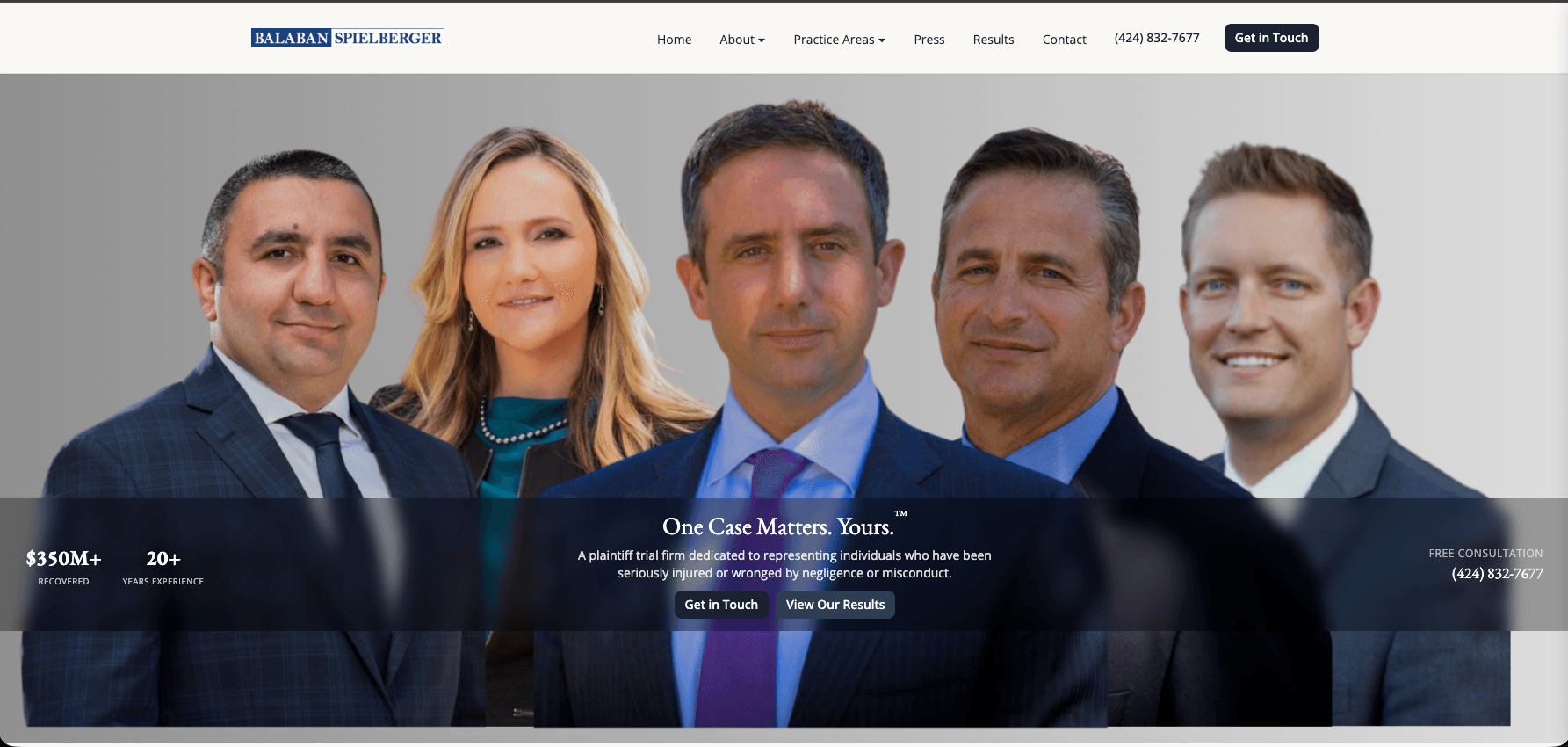 Balaban & Spielberger website preview