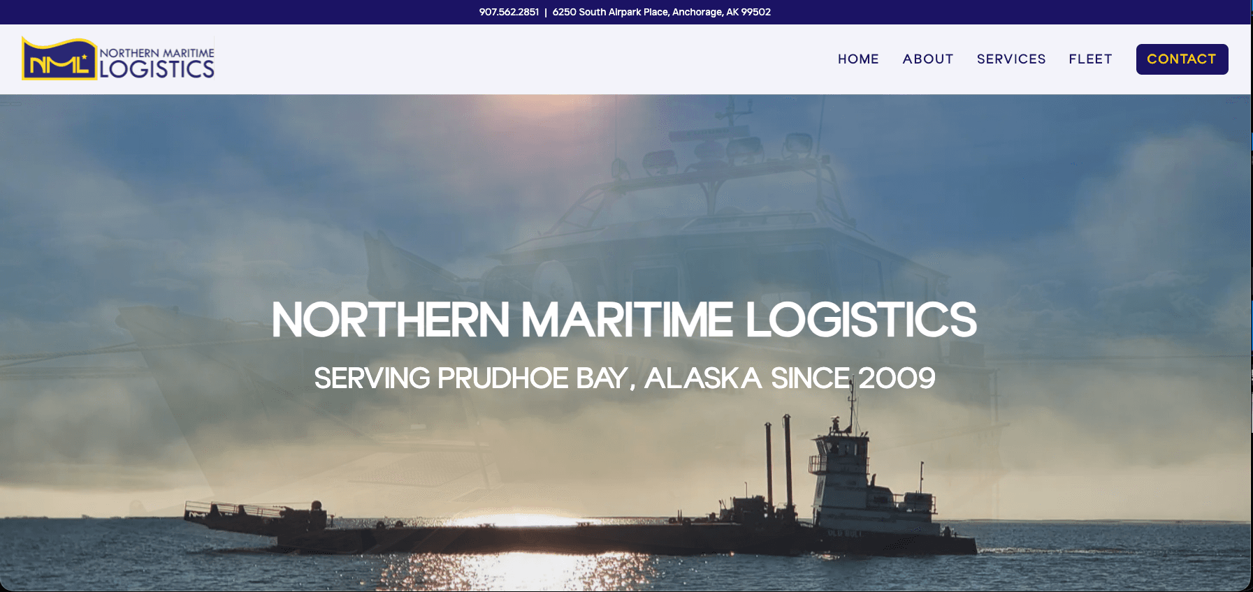 NM Logistics website preview